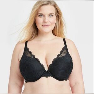 Auden Sublime Lace Plunge Push-up Bra